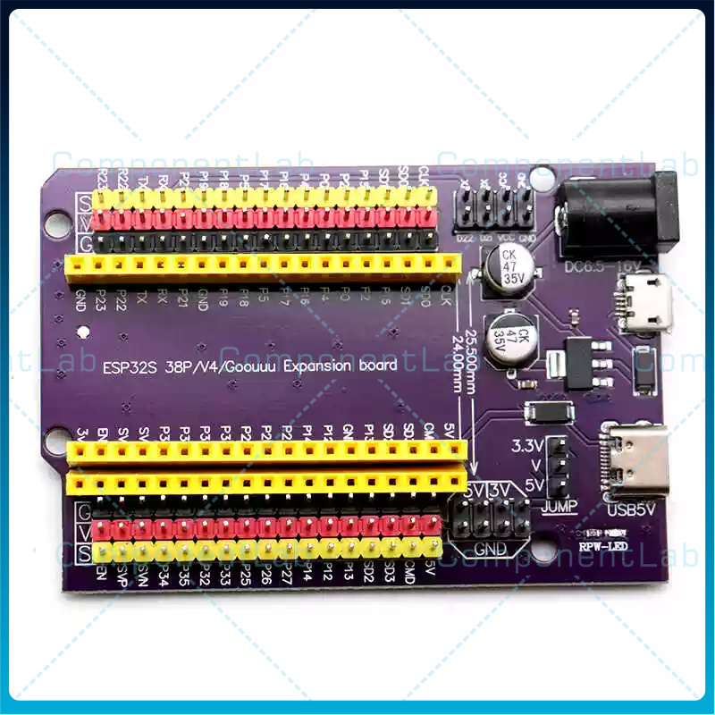 Nodemcu 32S - 5-15개 ESP32S3 38핀 보라색 확장 보드